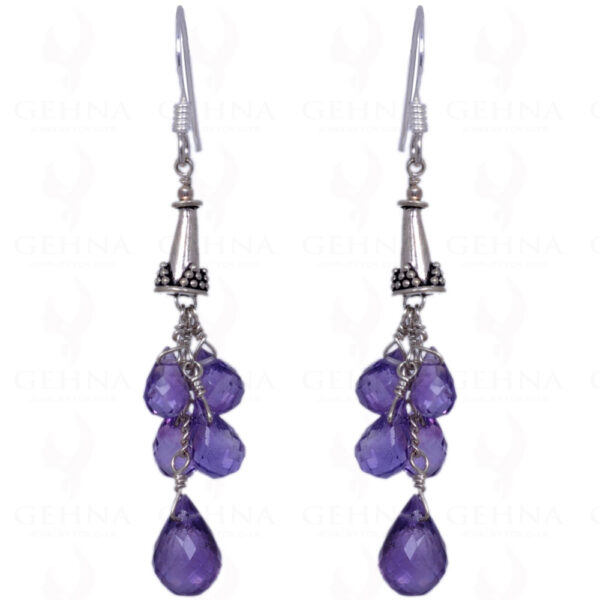 Amethyst Gemstone Drops Earrings Made In .925 Sterling Silver ES-1307