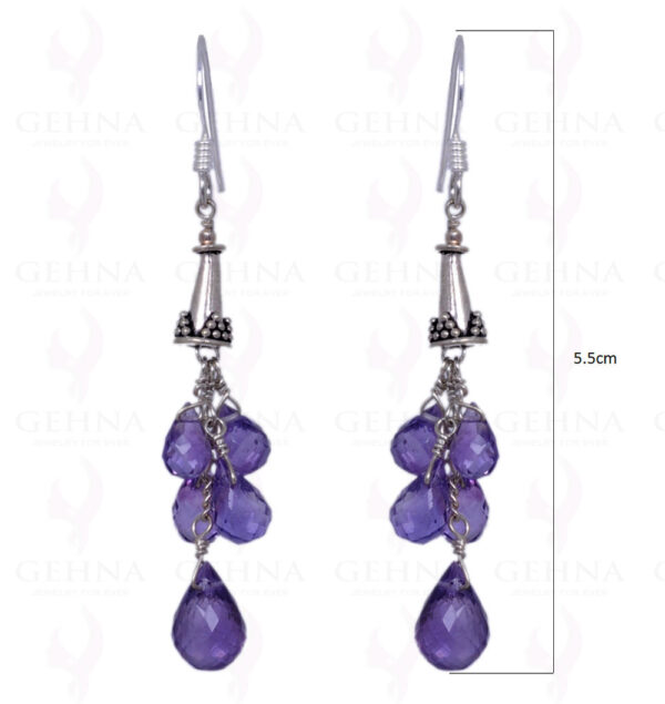 Amethyst Gemstone Drops Earrings Made In .925 Sterling Silver ES-1307