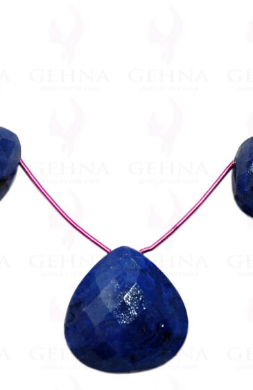 Blue Sapphire Gemstone Almond Shaped Necklace NP-1307