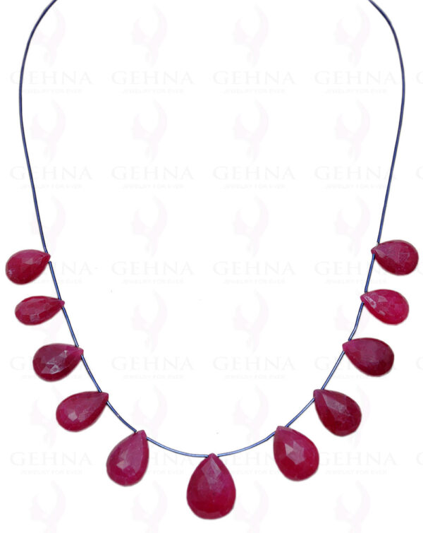 Ruby Gemstone Almond Shaped Necklace NP-1308