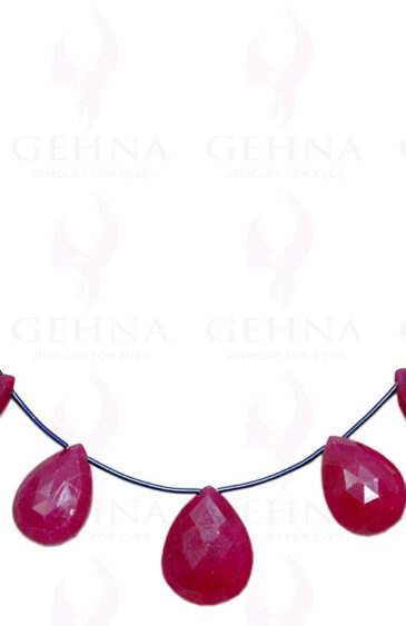 Ruby Gemstone Almond Shaped Necklace NP-1308