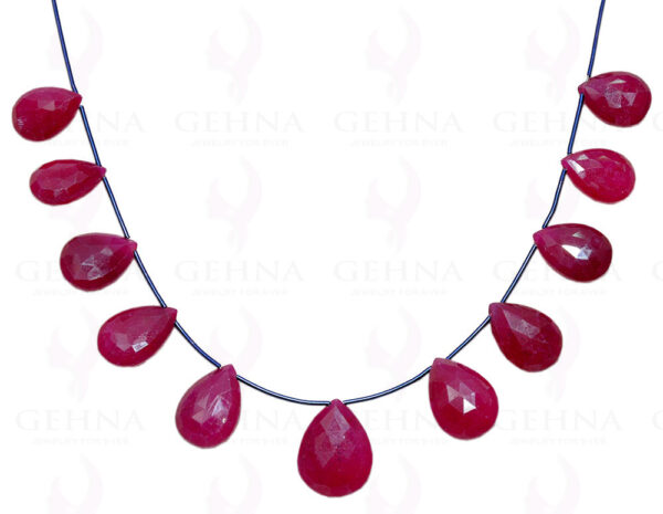 Ruby Gemstone Almond Shaped Necklace NP-1308