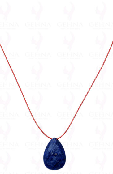 Blue Sapphire Gemstone Almond Shaped Necklace NP-1309