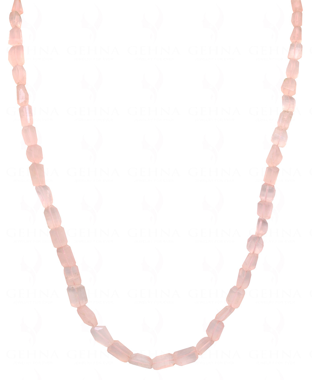 Rose Quartz Gemstone Uneven Shaped Bead Strand NS-1309