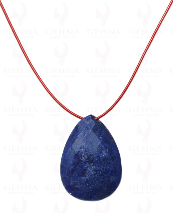 Blue Sapphire Gemstone Almond Shaped Necklace NP-1309