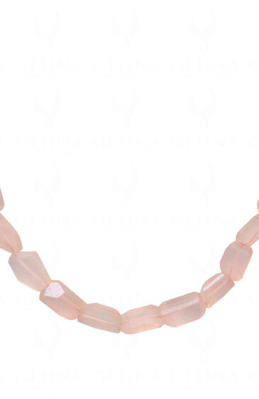 Rose Quartz Gemstone Uneven Shaped Bead Strand NS-1309