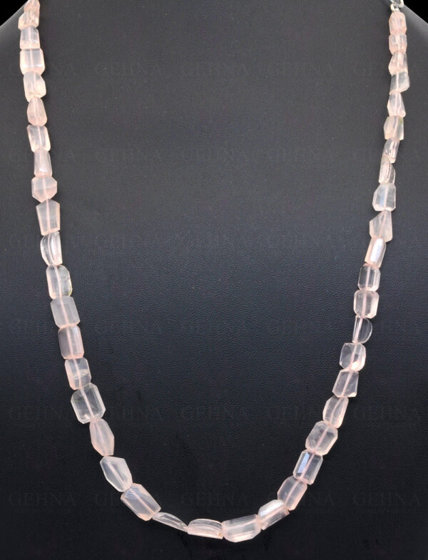 Rose Quartz Gemstone Uneven Shaped Bead Strand NS-1309