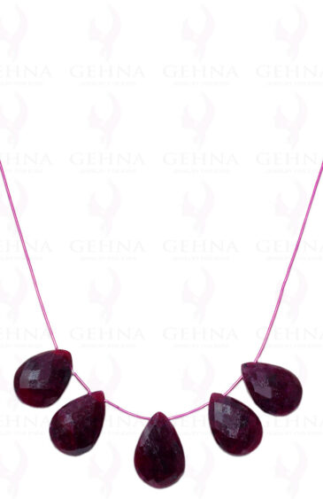 Ruby Gemstone Almond Shaped Necklace NP-1310