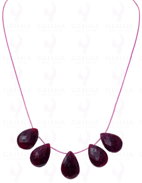 Ruby Gemstone Almond Shaped Necklace NP-1310