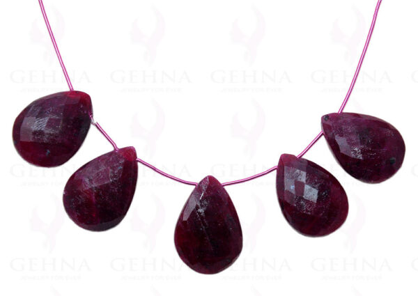 Ruby Gemstone Almond Shaped Necklace NP-1310