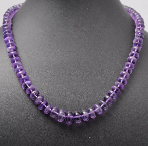 "AAA" Amethyst Gemstone Round Cabochon Bead Strand NS-1310