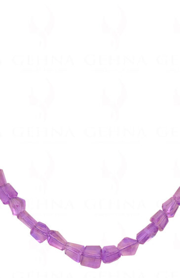 Amethyst Gemstone Uneven Shaped Bead Strand Necklace NS-1311