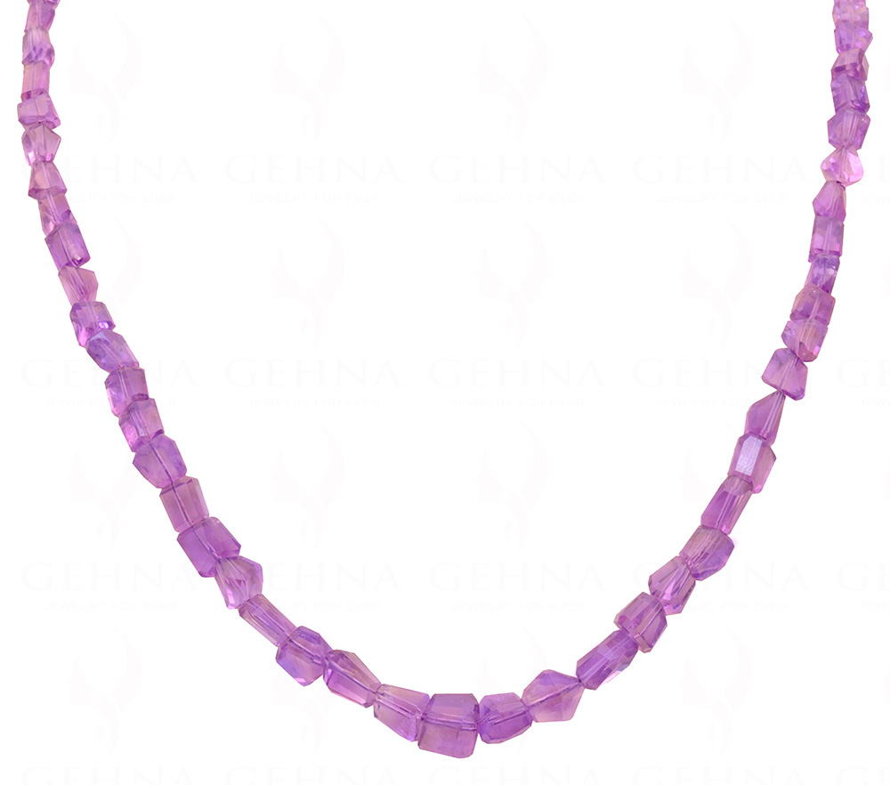 Amethyst Gemstone Uneven Shaped Bead Strand Necklace NS-1311