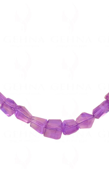 Amethyst Gemstone Uneven Shaped Bead Strand Necklace NS-1311