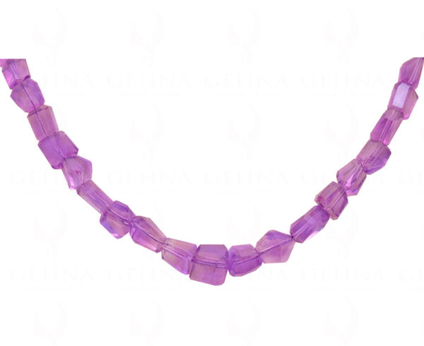 Amethyst Gemstone Uneven Shaped Bead Strand Necklace NS-1311