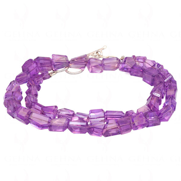 Amethyst Gemstone Uneven Shaped Bead Strand Necklace NS-1311