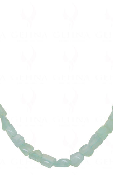 Aquamarine Gemstone Uneven Shaped Bead Strand NS-1312