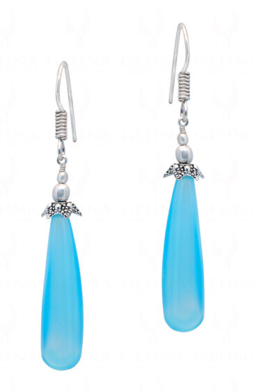 Chalcedony Gemstone Earrings Made In .925 Sterling Silver ES-1313