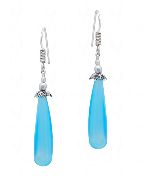 Chalcedony Gemstone Earrings Made In .925 Sterling Silver ES-1313