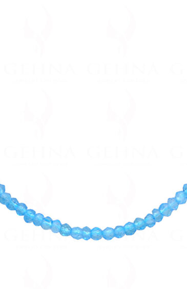 Blue Topaz Gemstone Round Faceted Bead String NS-1313