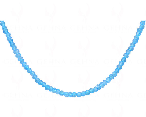 Blue Topaz Gemstone Round Faceted Bead String NS-1313