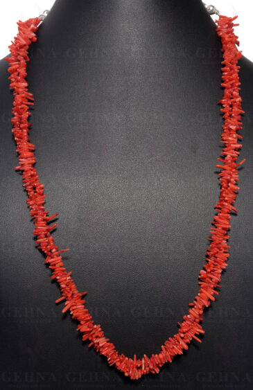 2 Rows Natural Coral Gemstone Necklace NP-1315