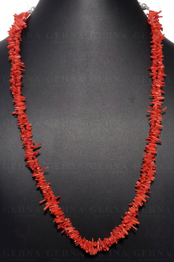 2 Rows Natural Coral Gemstone Necklace NP-1315