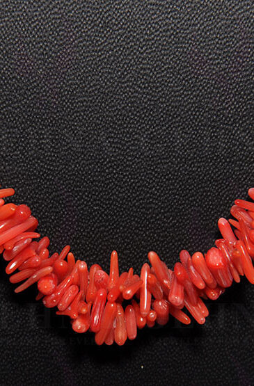 2 Rows Natural Coral Gemstone Necklace NP-1315