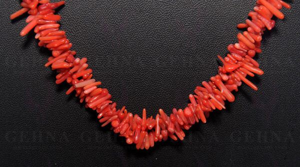 2 Rows Natural Coral Gemstone Necklace NP-1315