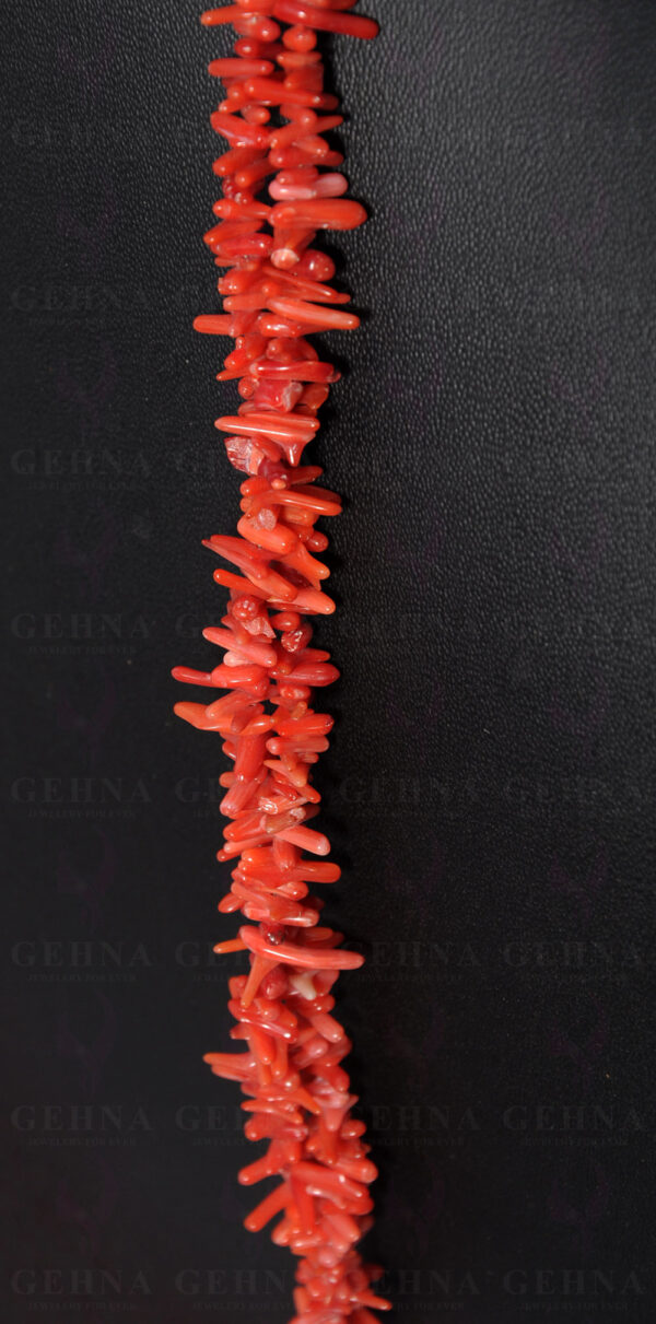 2 Rows Natural Coral Gemstone Necklace NP-1315