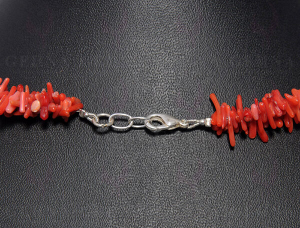 2 Rows Natural Coral Gemstone Necklace NP-1315