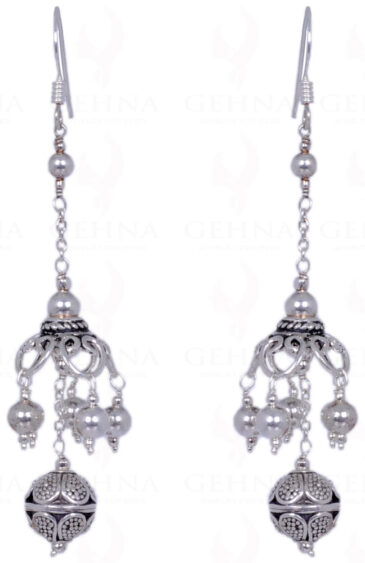 Bali Silver Bead Earrings Made In .925 Sterling Silver ES-1317