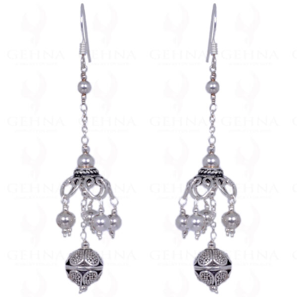 Bali Silver Bead Earrings Made In .925 Sterling Silver ES-1317