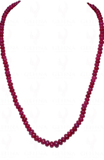 African Ruby Gemstone Bead Necklace NP-1317