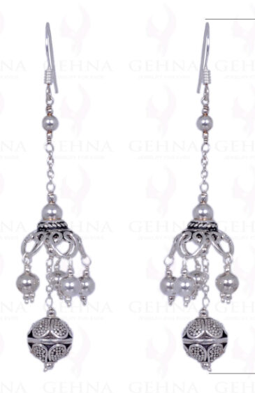 Bali Silver Bead Earrings Made In .925 Sterling Silver ES-1317