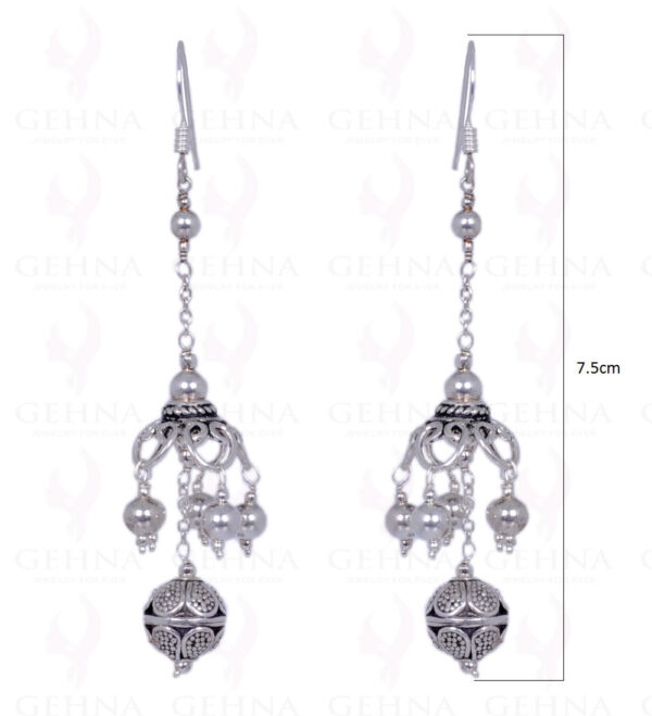 Bali Silver Bead Earrings Made In .925 Sterling Silver ES-1317