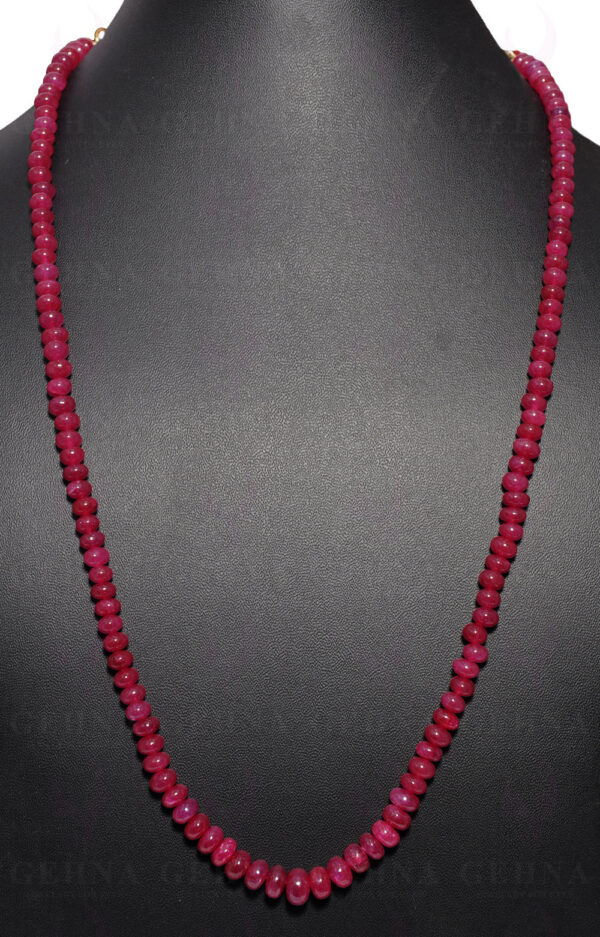 African Ruby Gemstone Bead Necklace NP-1317