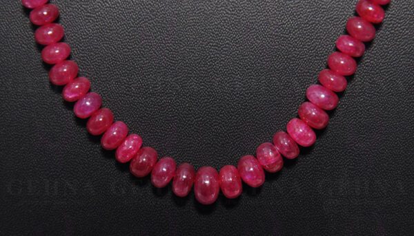 African Ruby Gemstone Bead Necklace NP-1317