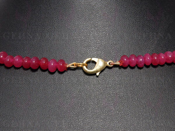 African Ruby Gemstone Bead Necklace NP-1317