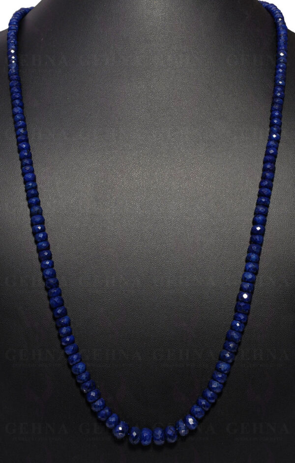 Blue Sapphire Gemstone Faceted Bead Necklace NP-1318