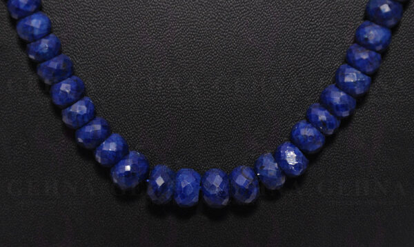 Blue Sapphire Gemstone Faceted Bead Necklace NP-1318