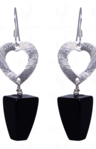Black Onyx Gemstone Earrings Made In .925 Sterling Silver ES-1319