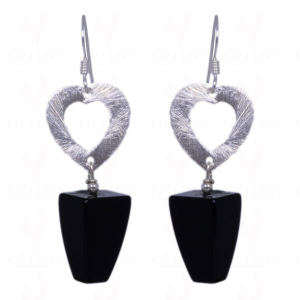 Black Onyx Gemstone Earrings Made In .925 Sterling Silver ES-1319