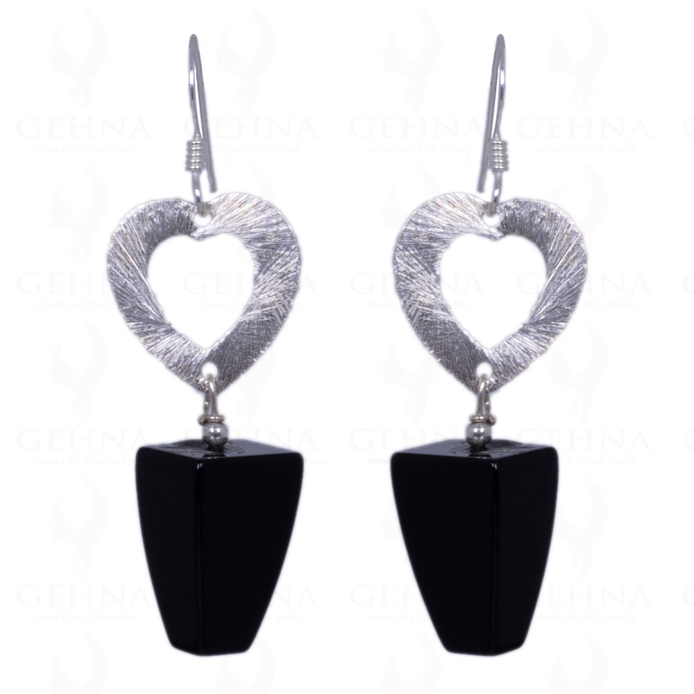 Black Onyx Gemstone Earrings Made In .925 Sterling Silver ES-1319