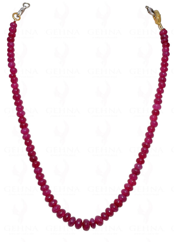 Ruby Gemstone Bead Necklace NP-1327