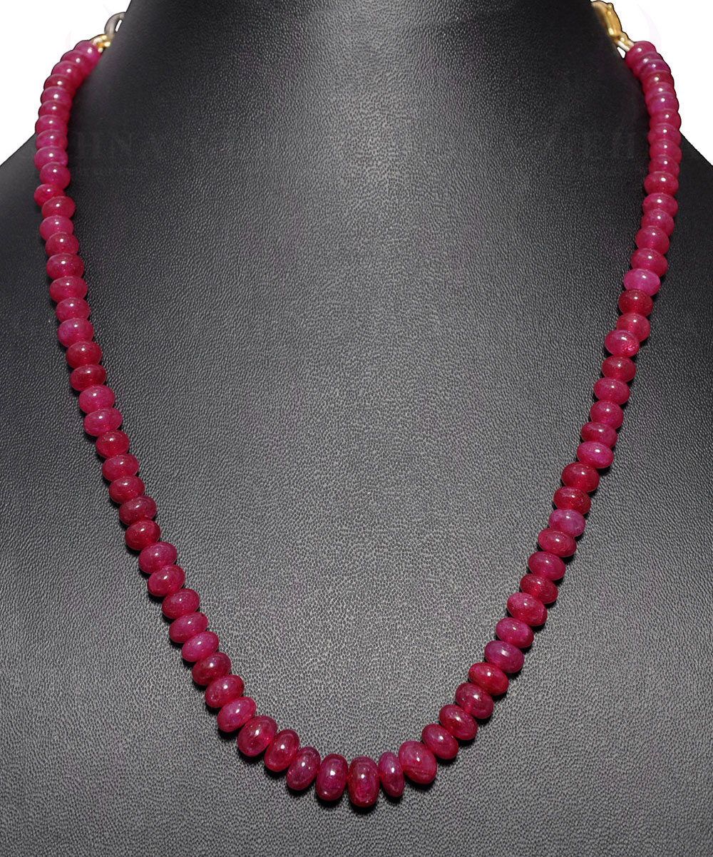 Ruby Gemstone Bead Necklace NP-1327