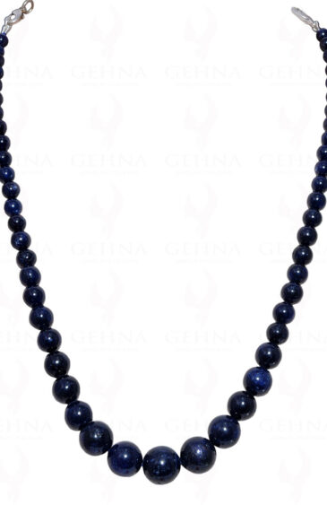 Blue Sapphire Gemstone Bead Necklace NP-1328