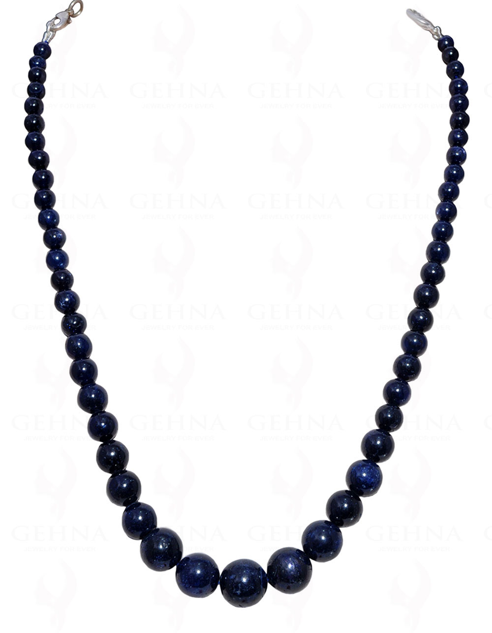 Blue Sapphire Gemstone Bead Necklace NP-1328