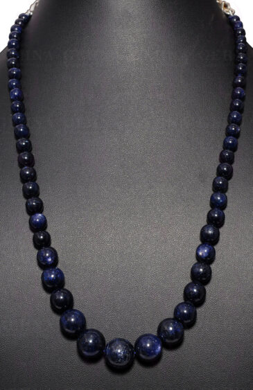 Blue Sapphire Gemstone Bead Necklace NP-1328