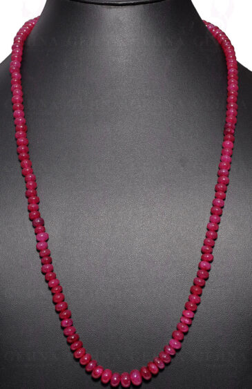 24″ Inches Ruby Gemstone Bead Necklace NP-1330